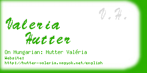 valeria hutter business card